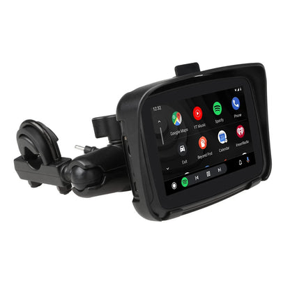 LuxePratique™ Écran d'affichage pour moto IPX7 étanche avec Carplay sans fil Apple et Android Auto sans fil, écran portable pour moto
